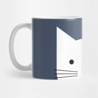 Peek-a-Boo Cat, Black and White Mug